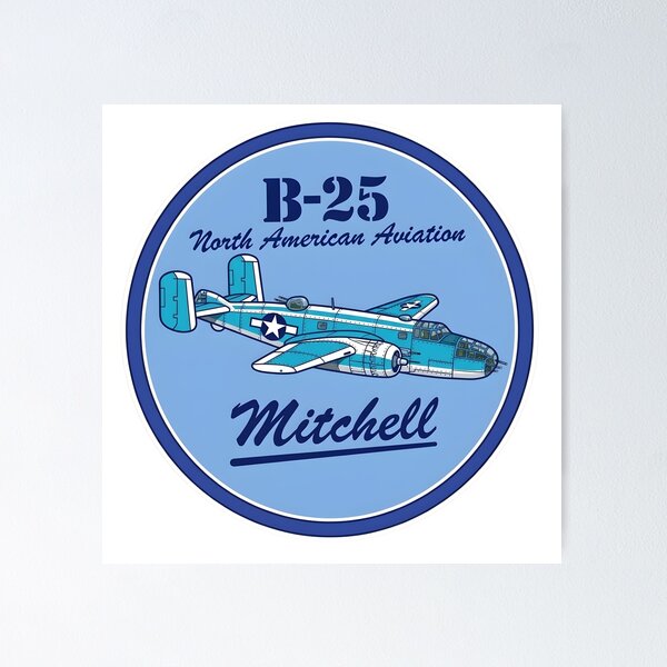 Aperçu de l'œuvre Écusson du bombardier moyen B-25 Mitchell de l'USAAF (North American Aviation). créée et vendue par CharlieDesings.