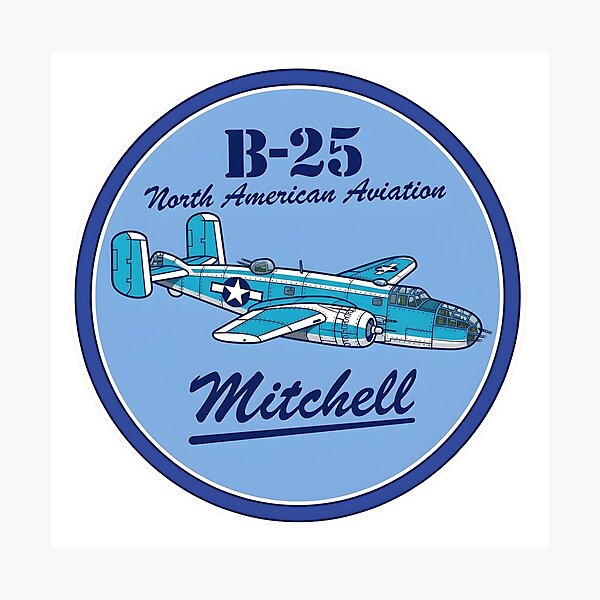 Item preview, USAAF North American Aviation B-25 Mitchell Medium Bomber Patch Emblem designed and sold by CharlieDesings.