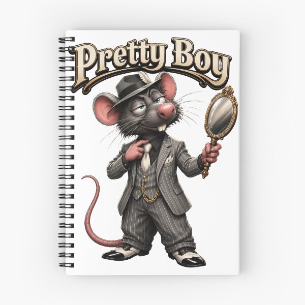 Item preview, Pretty Boy Rat Cartoon | Funny Gangster Rat with Vanity | Vintage Mobster Animal Character designed and sold by AnimalMarvels.
