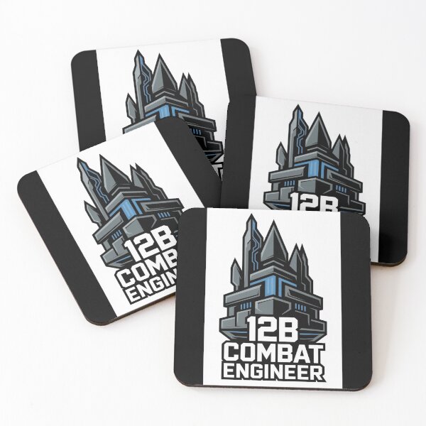 Item preview, 12B Combat Engineer — Futuristic Fortress Tower Emblem U.S. Army MOS Military Engineering Graphic designed and sold by GFamilyC.