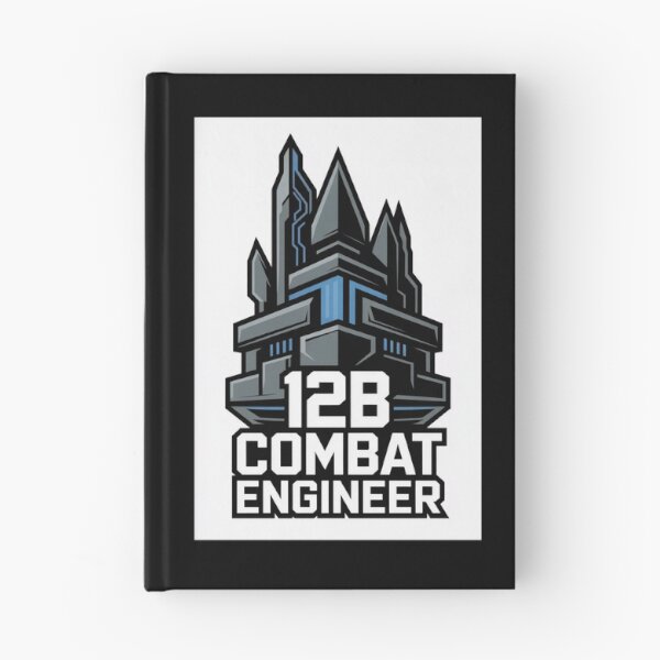 Item preview, 12B Combat Engineer — Futuristic Fortress Tower Emblem U.S. Army MOS Military Engineering Graphic designed and sold by GFamilyC.