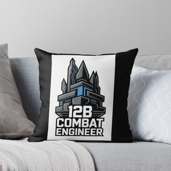 Item preview, 12B Combat Engineer — Futuristic Fortress Tower Emblem U.S. Army MOS Military Engineering Graphic designed and sold by GFamilyC.