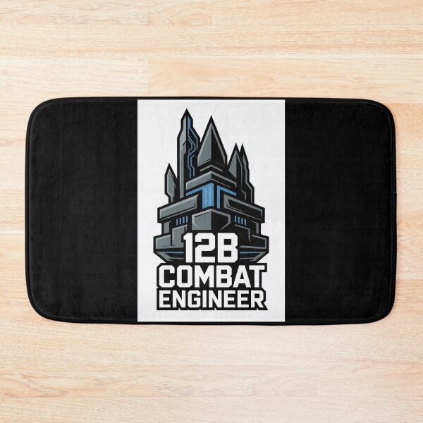 Item preview, 12B Combat Engineer — Futuristic Fortress Tower Emblem U.S. Army MOS Military Engineering Graphic designed and sold by GFamilyC.