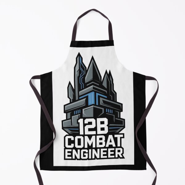 Item preview, 12B Combat Engineer — Futuristic Fortress Tower Emblem U.S. Army MOS Military Engineering Graphic designed and sold by GFamilyC.