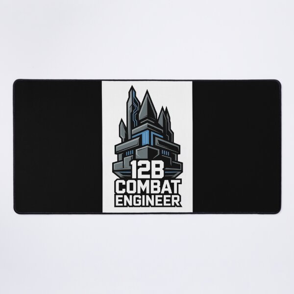 Item preview, 12B Combat Engineer — Futuristic Fortress Tower Emblem U.S. Army MOS Military Engineering Graphic designed and sold by GFamilyC.