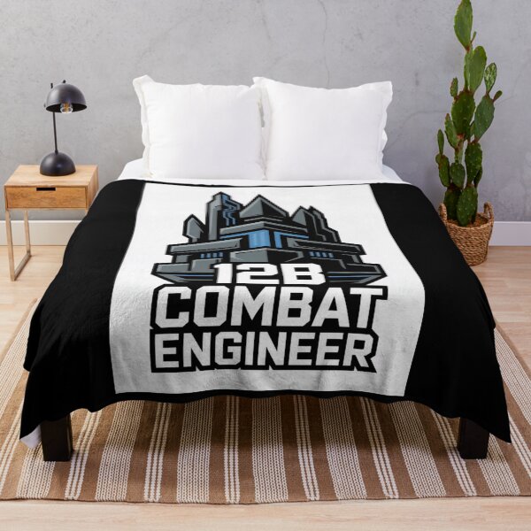 Item preview, 12B Combat Engineer — Futuristic Fortress Tower Emblem U.S. Army MOS Military Engineering Graphic designed and sold by GFamilyC.