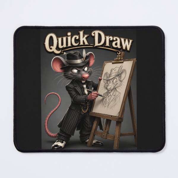 Item preview, Quick Draw Rat Cartoon | Funny Gangster Artist Rat | Vintage Mobster Animal Illustration designed and sold by AnimalMarvels.