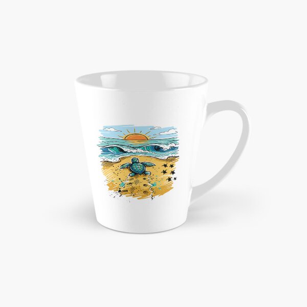 Item preview, Baby Sea Turtle Beach Morning Ocean Art Print designed and sold by Merch by Das Design Studio.