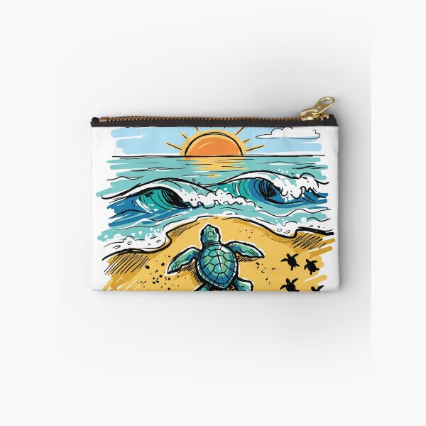 Item preview, Baby Sea Turtle Beach Morning Ocean Art Print designed and sold by Merch by Das Design Studio.