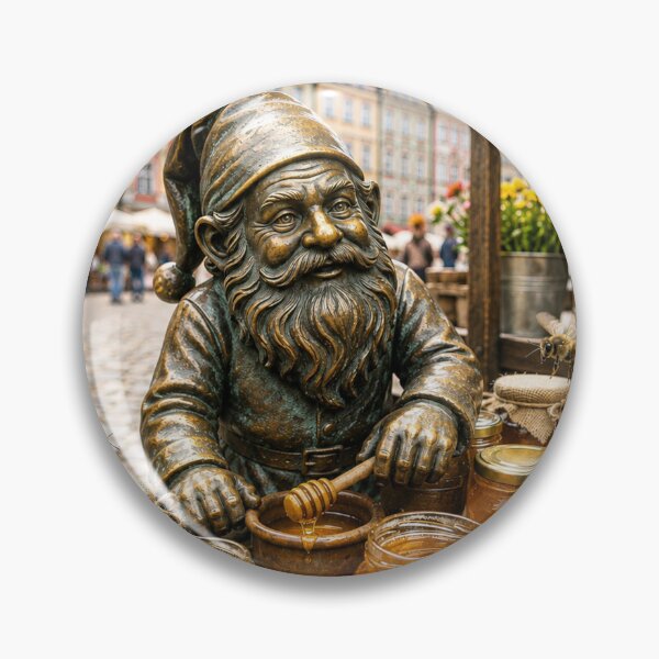 Item preview, Gnome Selling Honey Art Print – Honey Lover Gift, Poland Travel Decor designed and sold by Purrfecta.