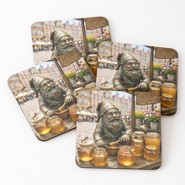 Item preview, Gnome Selling Honey Art Print – Honey Lover Gift, Poland Travel Decor designed and sold by Purrfecta.