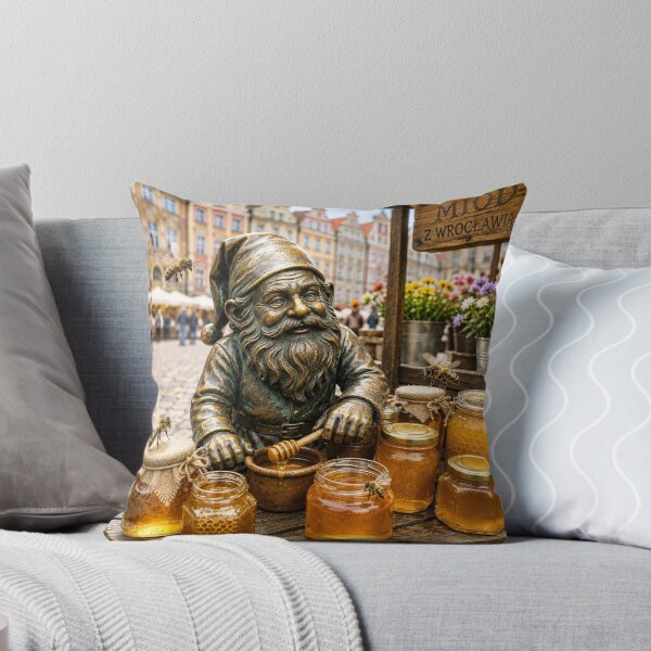 Item preview, Gnome Selling Honey Art Print – Honey Lover Gift, Poland Travel Decor designed and sold by Purrfecta.