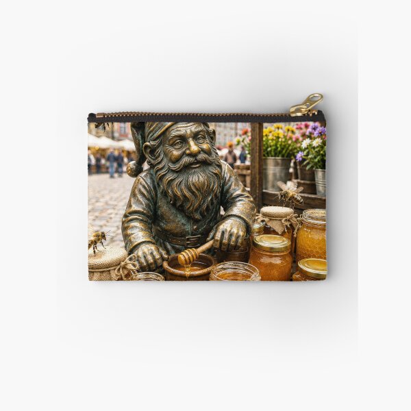 Item preview, Gnome Selling Honey Art Print – Honey Lover Gift, Poland Travel Decor designed and sold by Purrfecta.