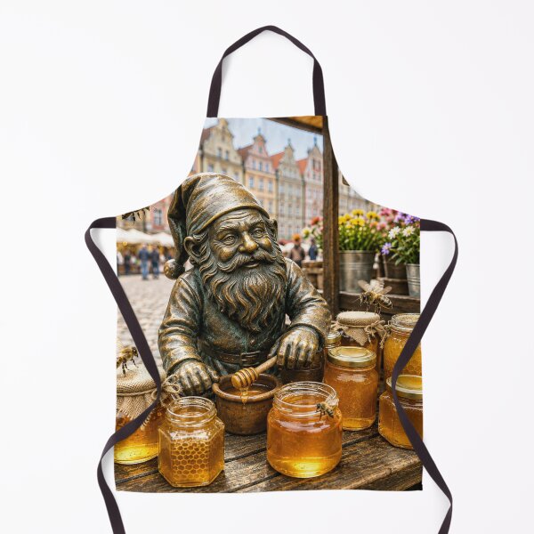 Item preview, Gnome Selling Honey Art Print – Honey Lover Gift, Poland Travel Decor designed and sold by Purrfecta.