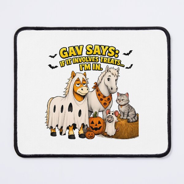 Item preview, Gav Says: If It Involves Treats, I'm In – Funny Halloween Horse & Pet Design designed and sold by Arvelle Art.