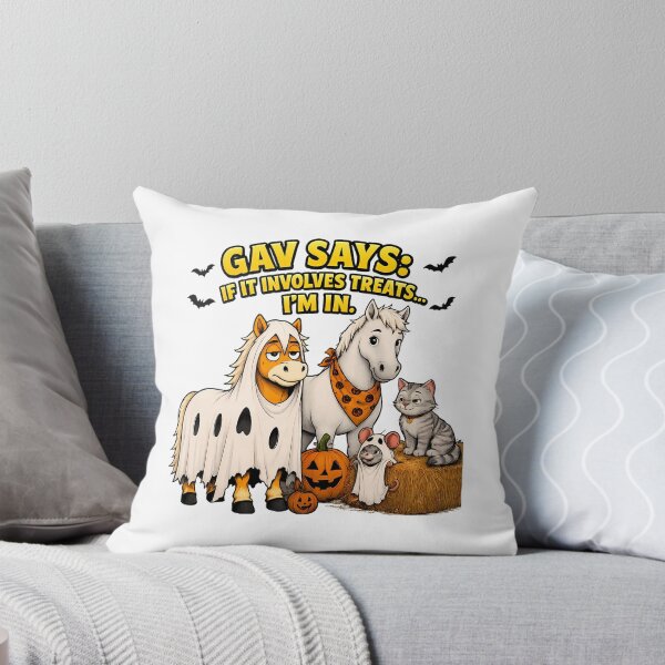 Item preview, Gav Says: If It Involves Treats, I'm In – Funny Halloween Horse & Pet Design designed and sold by Arvelle Art.