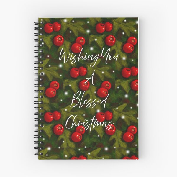 Item preview, Blessed Christmas with Hawthorn Berries and Tiny Snowlfakes designed and sold by JoyfulWhimsy.