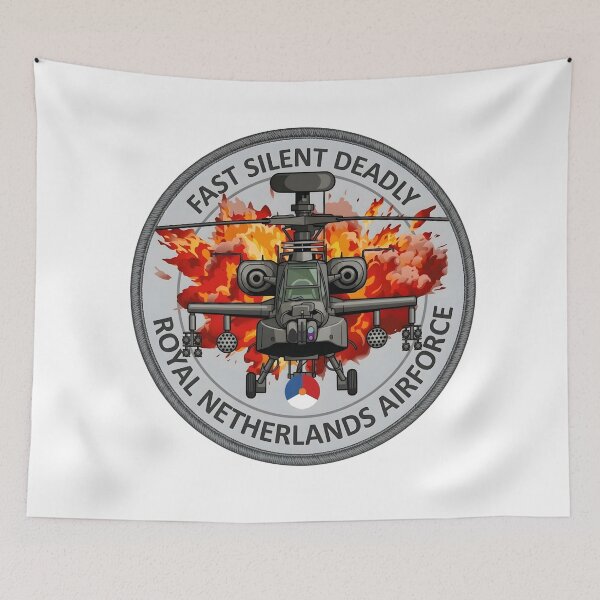 Item preview, Royal Netherlands Air Force AH-64 Apache Patch Emblem designed and sold by CharlieDesings.