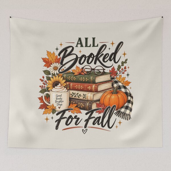Item preview, Booked For Fall, Cute Autumn Book Lover, Pumpkin Reading, Cozy Fall Books, Autumn Aesthetic, Harvest Season, Thanksgiving Reading, Bookish Fall designed and sold by Quiajia.