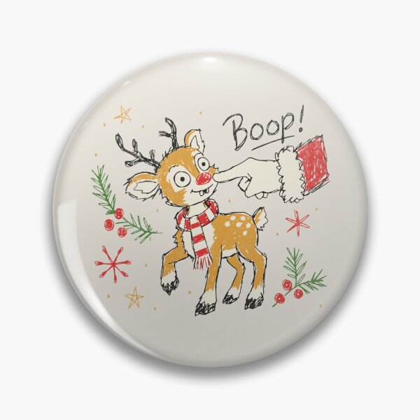 Item preview, Funny Christmas Reindeer Nose Poke designed and sold by Studio Bootleg.