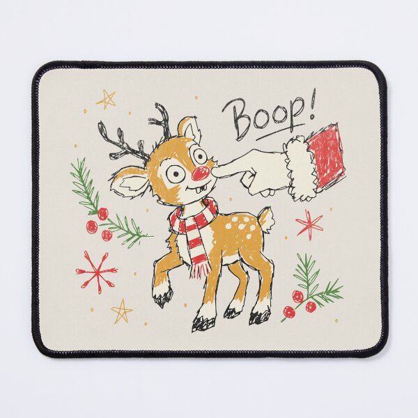 Item preview, Funny Christmas Reindeer Nose Poke designed and sold by Studio Bootleg.
