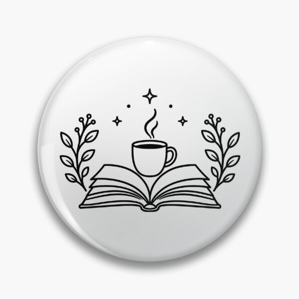 Item preview, Books and Coffee Minimalist Line Art designed and sold by AleksaDesignMTL.