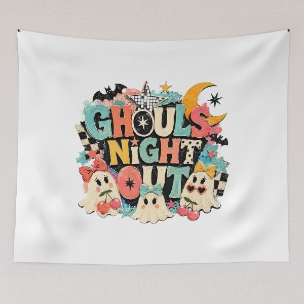 Item preview, Ghouls Night Out Patchwork Halloween Fun designed and sold by CleanDecor.