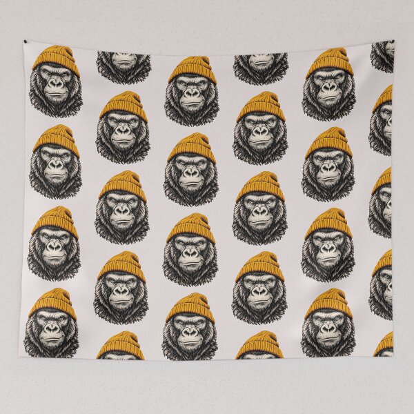 Item preview,   Winter Gorilla Wearing Beanie Cute Animal Art  designed and sold by erozzz.
