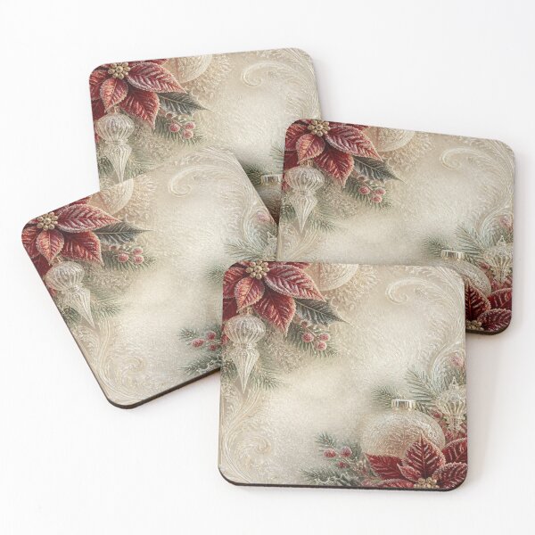 Item preview, Elegant Christmas with poinsettias designed and sold by BriSher.