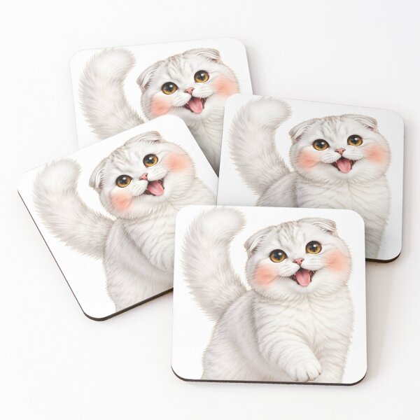 Item preview, Cute Fluffy Cat With Pink Cheeks designed and sold by NeonRealmsStudio.