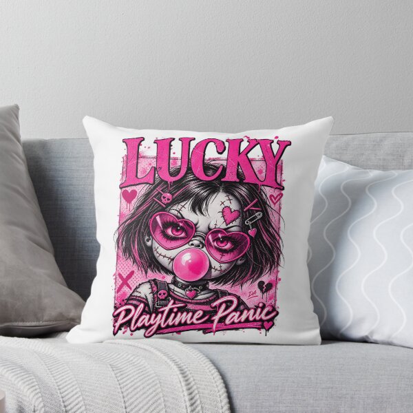 Item preview, Lucky Playtime Panic Creepy Doll Pink Heart Sunglasses Art designed and sold by DesignArtist.ia.