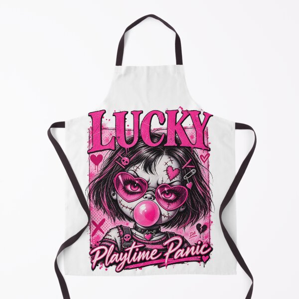 Item preview, Lucky Playtime Panic Creepy Doll Pink Heart Sunglasses Art designed and sold by DesignArtist.ia.