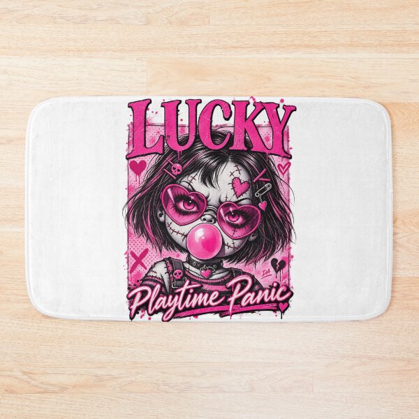 Item preview, Lucky Playtime Panic Creepy Doll Pink Heart Sunglasses Art designed and sold by DesignArtist.ia.