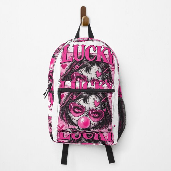 Item preview, Lucky Playtime Panic Creepy Doll Pink Heart Sunglasses Art designed and sold by DesignArtist.ia.