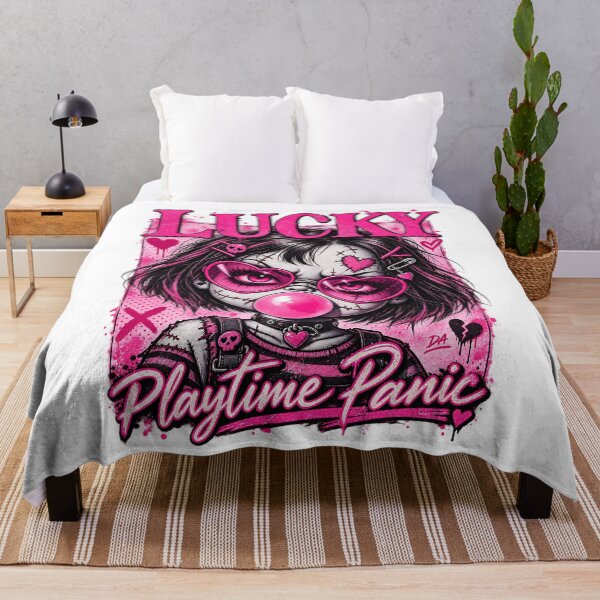 Item preview, Lucky Playtime Panic Creepy Doll Pink Heart Sunglasses Art designed and sold by DesignArtist.ia.