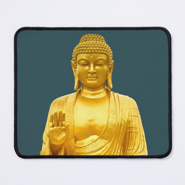 Item preview, Golden Buddha Statue on Lotus - Zen Meditation Spiritual Decor designed and sold by ShabanMerch⭐⭐⭐.