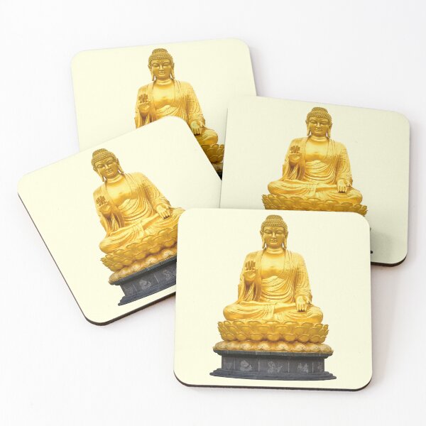 Artikelvorschau, Goldene Buddha-Statue auf Lotus – Spirituelle Dekoration für Zen-Meditation entworfen und verkauft von ShabanMerch⭐⭐⭐.