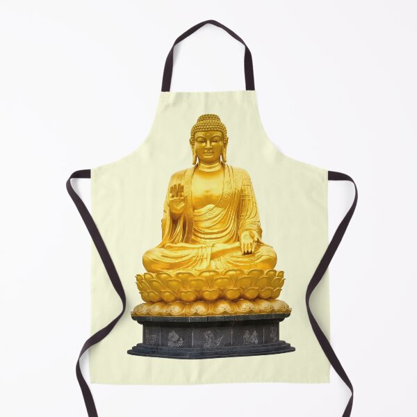 Item preview, Golden Buddha Statue on Lotus - Zen Meditation Spiritual Decor designed and sold by ShabanMerch⭐⭐⭐.