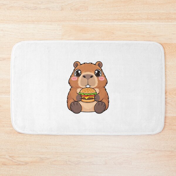 Item preview, Cute Kawaii Capybara With Burger designed and sold by Eternalski.