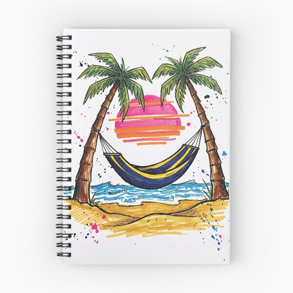 Item preview, Hammock Palm Trees Framed Sunset Beach Art designed and sold by Merch by Das Design Studio.