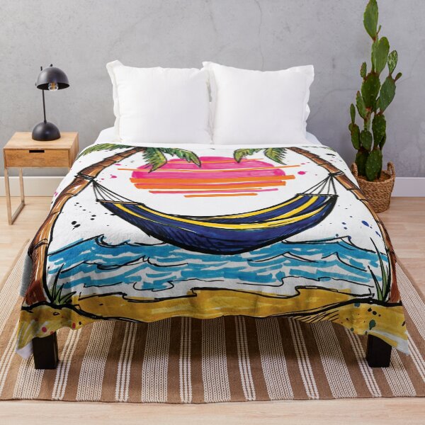 Item preview, Hammock Palm Trees Framed Sunset Beach Art designed and sold by Merch by Das Design Studio.