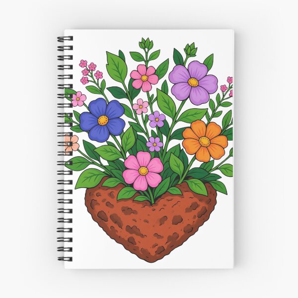 Item preview, Heart growing flowers designed and sold by DVerse Studio.