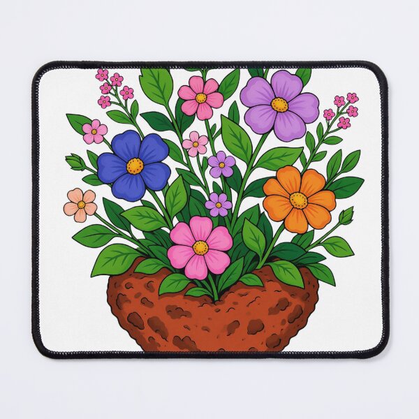 Item preview, Heart growing flowers designed and sold by DVerse Studio.