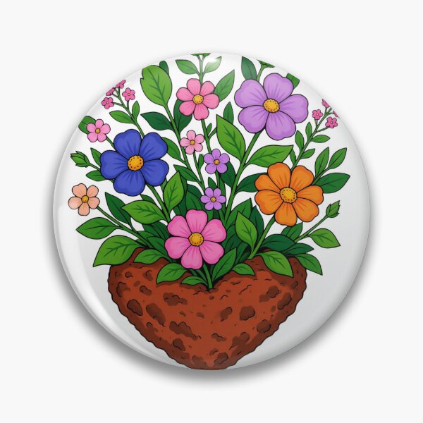 Item preview, Heart growing flowers designed and sold by DVerse Studio.