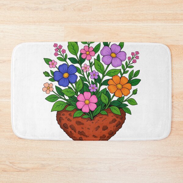 Item preview, Heart growing flowers designed and sold by DVerse Studio.