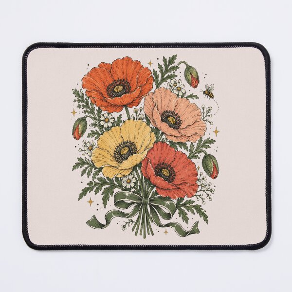 Item preview, Vintage Poppy Flower, Botanical Wildflower, Cottagecore Garden, Floral Nature Lover, Rustic Flower, Vintage Botanical, Garden Aesthetic, Bloom Gift designed and sold by Quiajia.