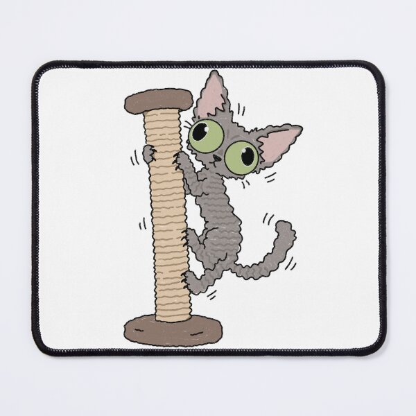 Item preview, Devon Rex vs Cat Scratcher designed and sold by SillyPetDoods.