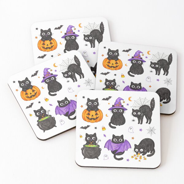 Item preview,  Halloween Black Cats designed and sold by TeeARTHY.