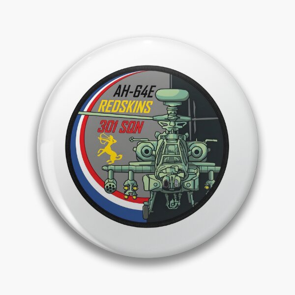 Item preview, Royal Netherlands Air Force 301 Squadron AH-64E Apache Redskins Patch Emblem designed and sold by CharlieDesings.