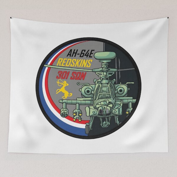 Item preview, Royal Netherlands Air Force 301 Squadron AH-64E Apache Redskins Patch Emblem designed and sold by CharlieDesings.